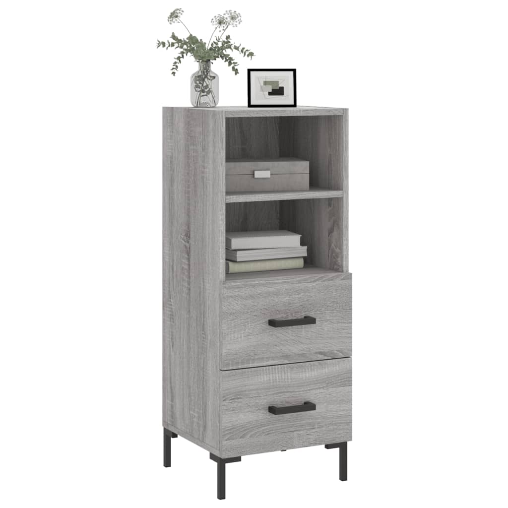 Credenza Sonoma grigia 34,5x34x90 cm MDF