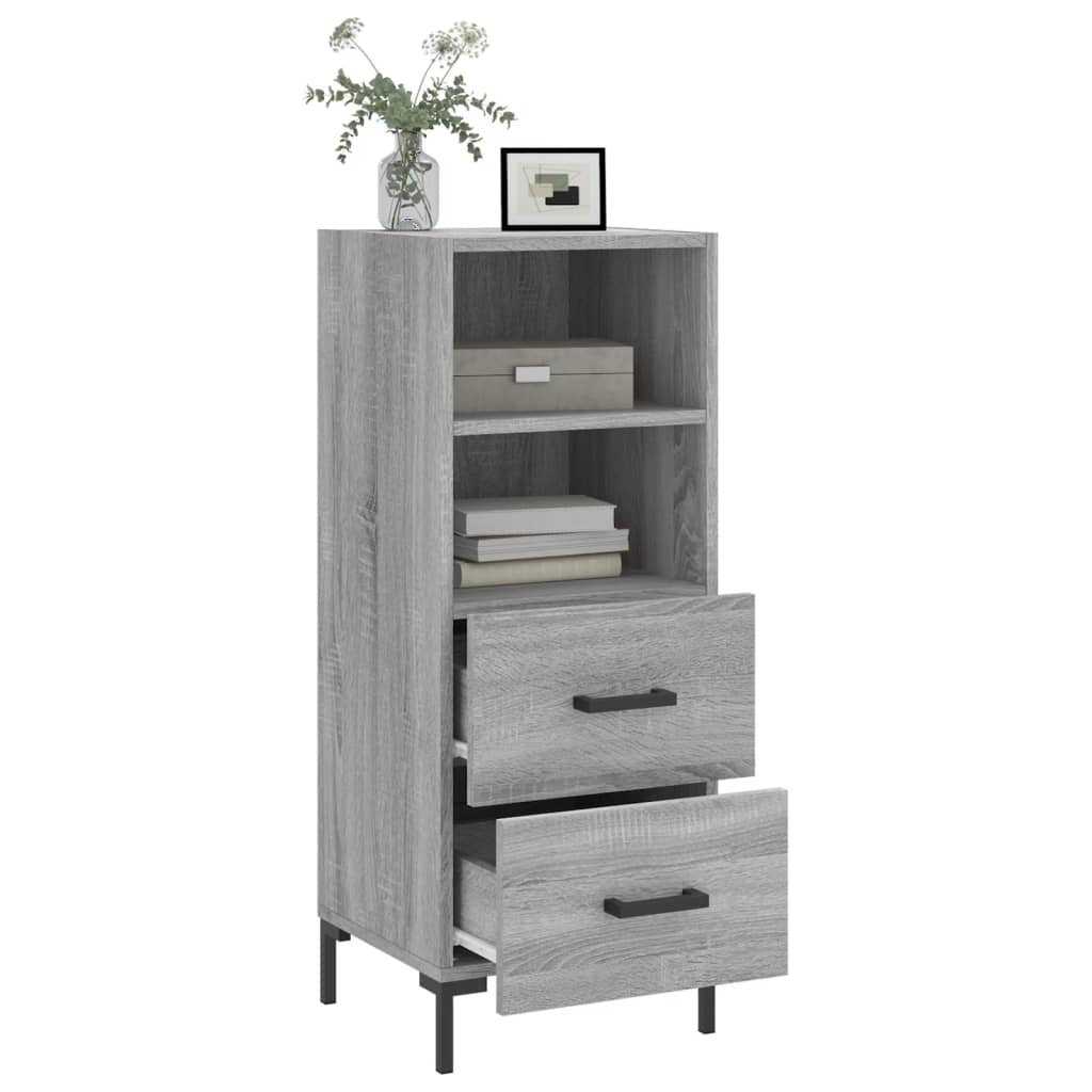 Credenza Sonoma grigia 34,5x34x90 cm MDF