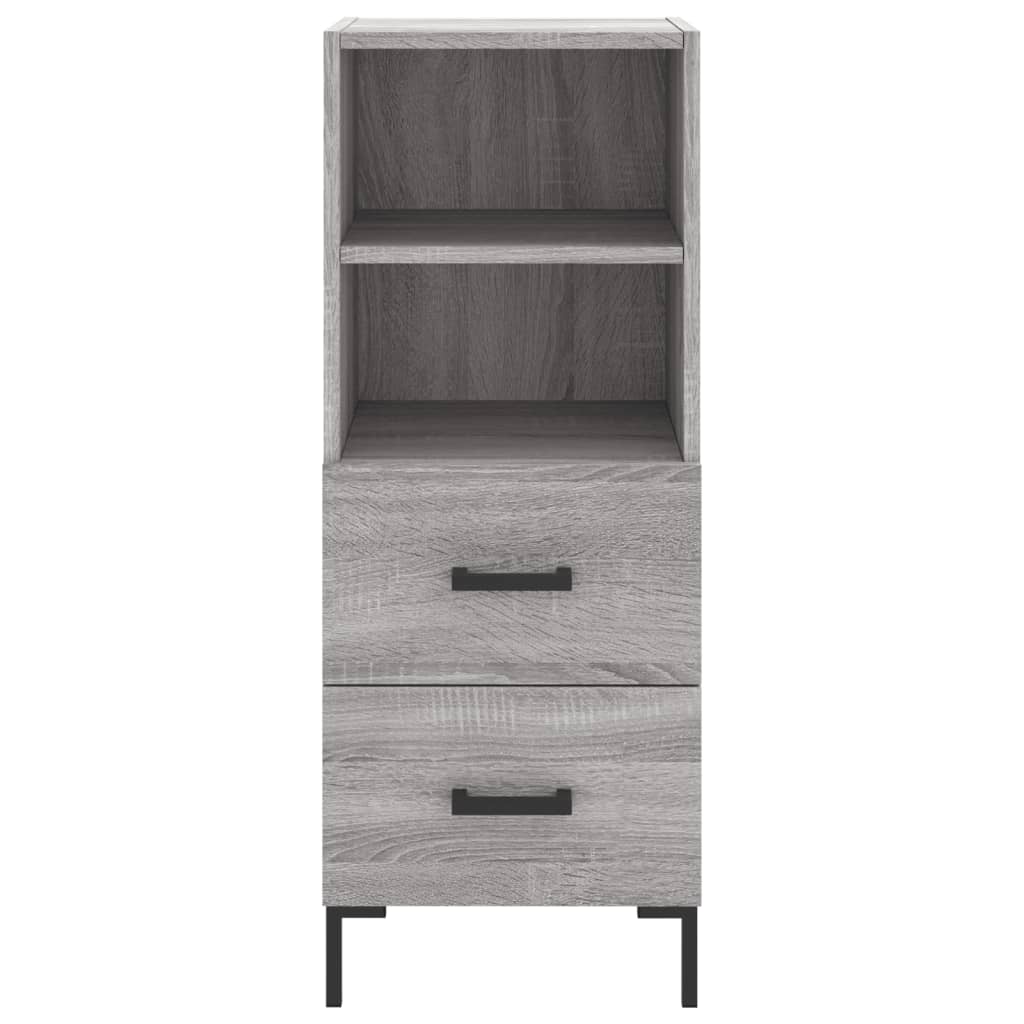 Credenza Sonoma grigia 34,5x34x90 cm MDF