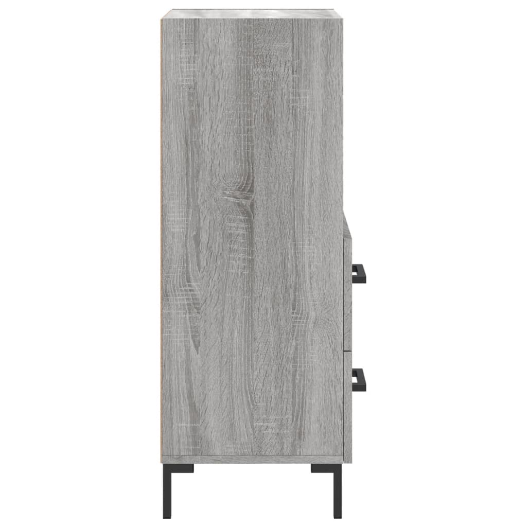 Credenza Sonoma grigia 34,5x34x90 cm MDF