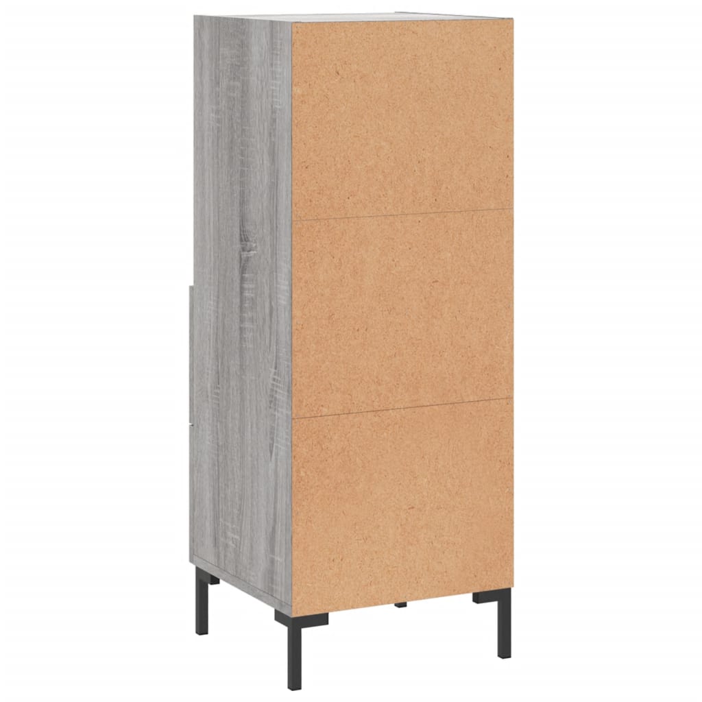 Credenza Sonoma grigia 34,5x34x90 cm MDF