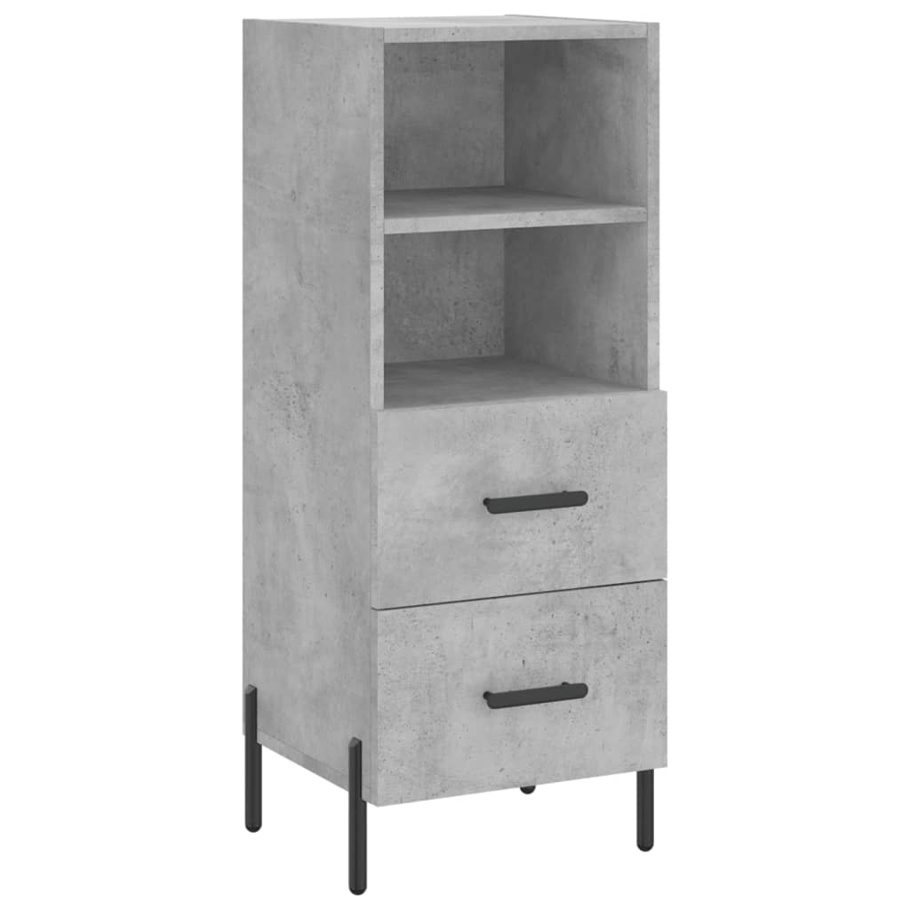 Credenza Grigio cemento 34,5x34x90 cm MDF