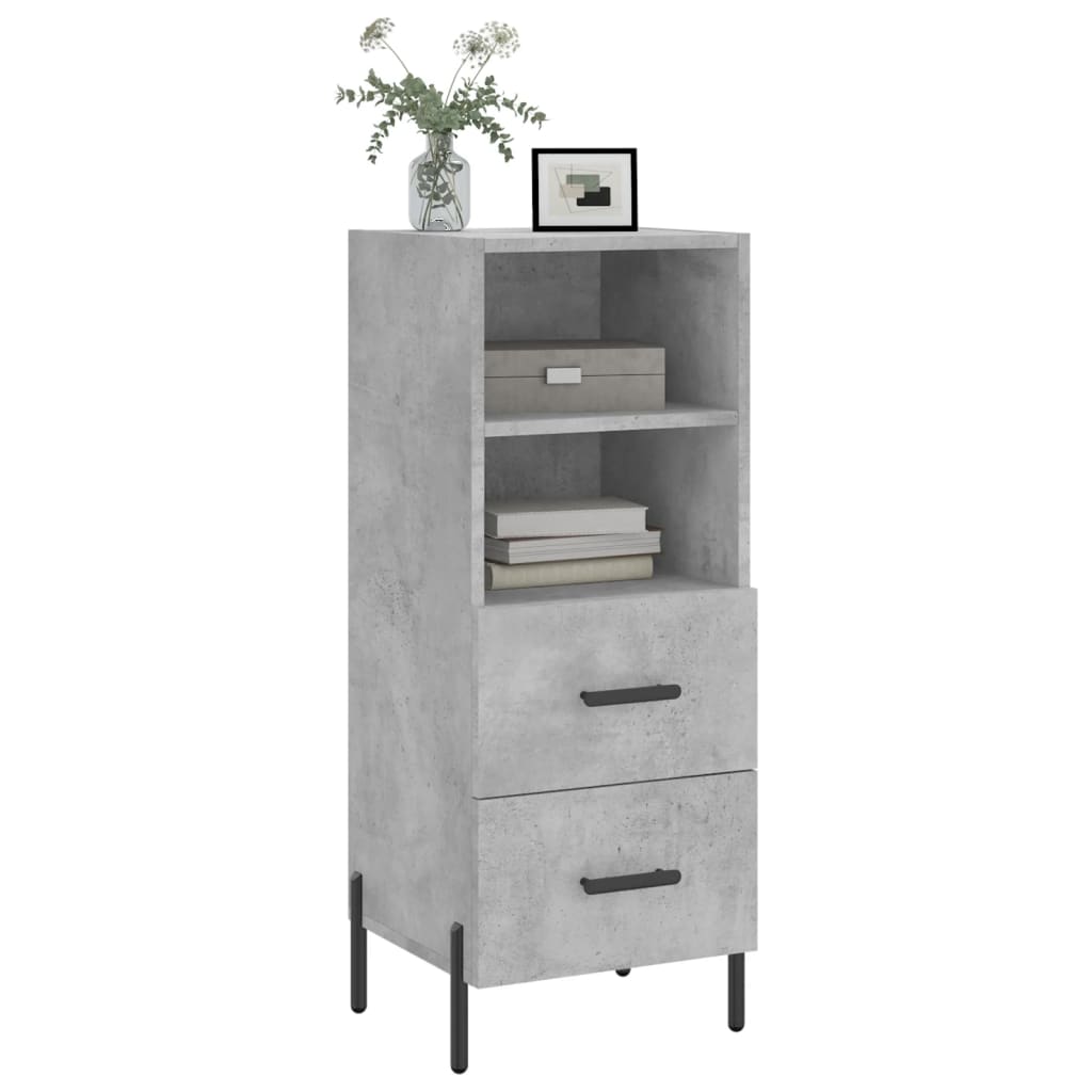 Concrete gray buffet 34.5x34x90 cm Engineering wood