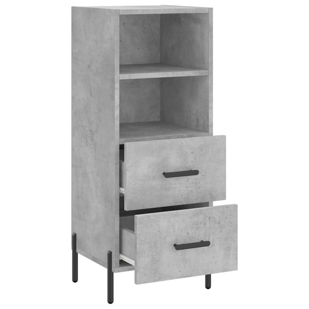 Credenza Grigio cemento 34,5x34x90 cm MDF