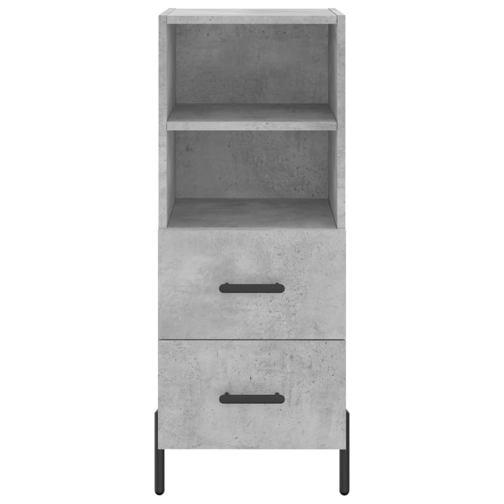 Credenza Grigio cemento 34,5x34x90 cm MDF