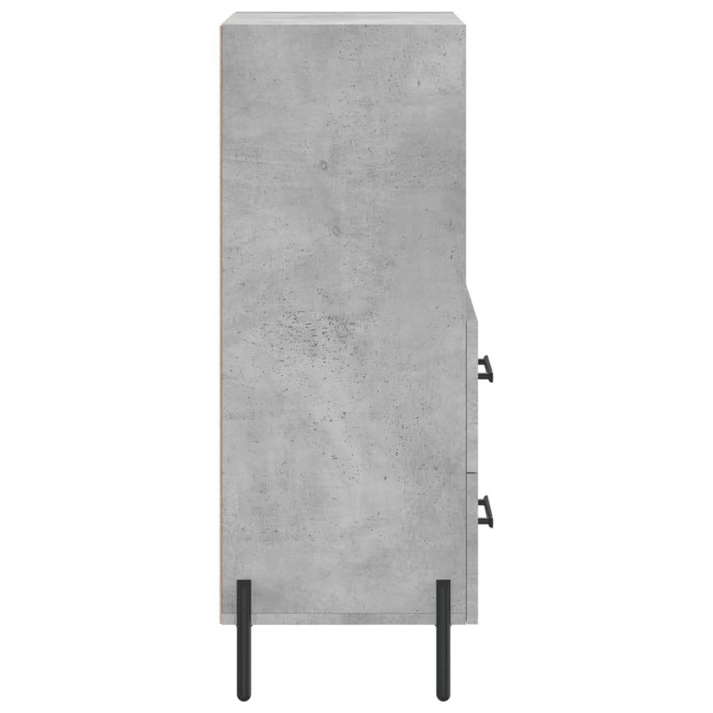 Credenza Grigio cemento 34,5x34x90 cm MDF