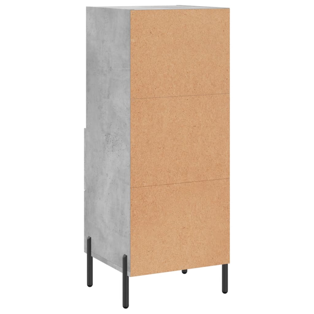 Credenza Grigio cemento 34,5x34x90 cm MDF