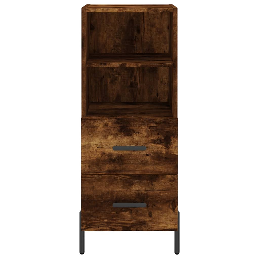 Buffet Chêne fumé 34,5x34x90 cm Bois d'ingénierie