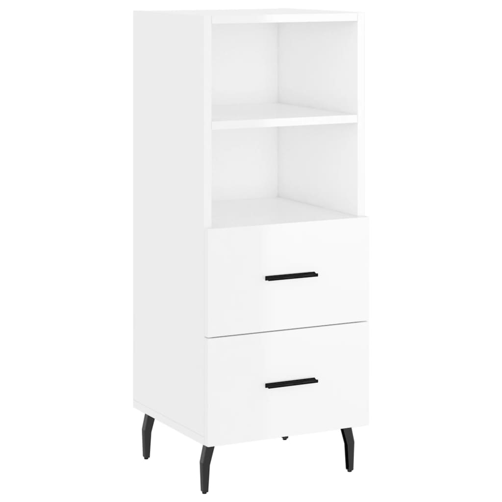 Brilliant white buffet 34.5x34x90 cm Engineering wood