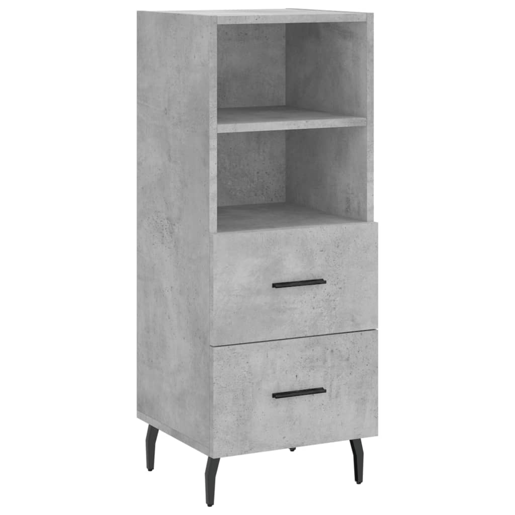 Credenza Grigio cemento 34,5x34x90 cm MDF