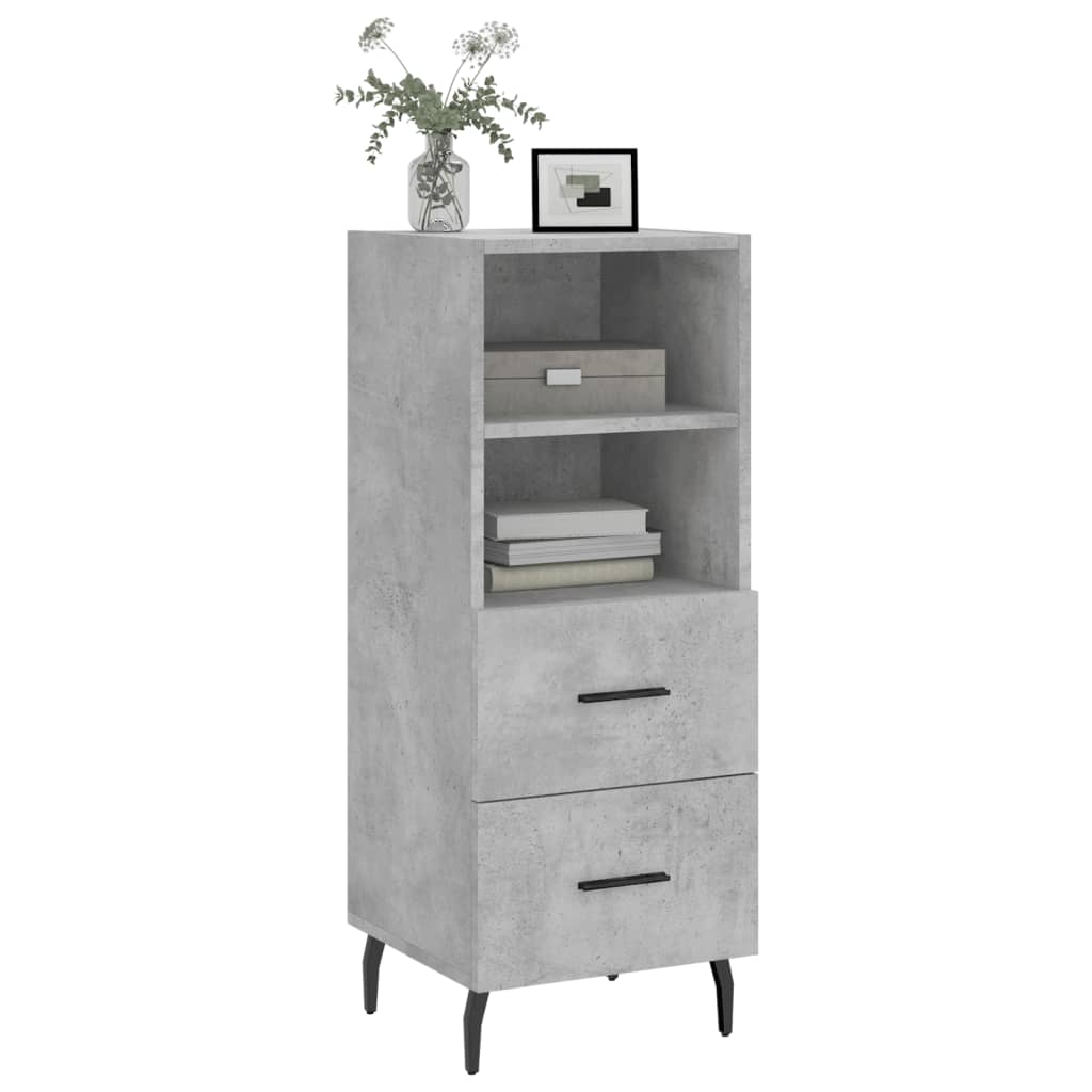 Credenza Grigio cemento 34,5x34x90 cm MDF