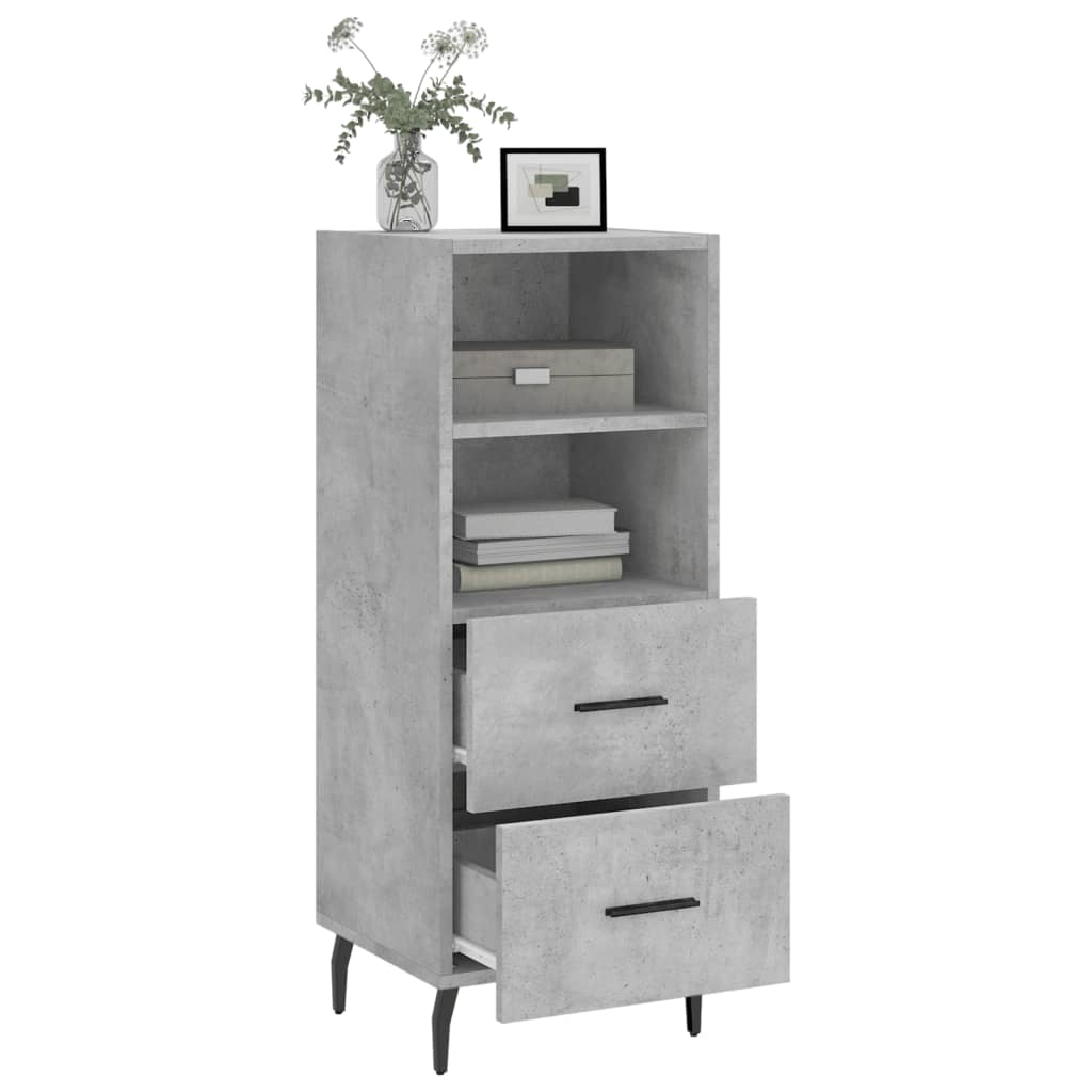 Credenza Grigio cemento 34,5x34x90 cm MDF