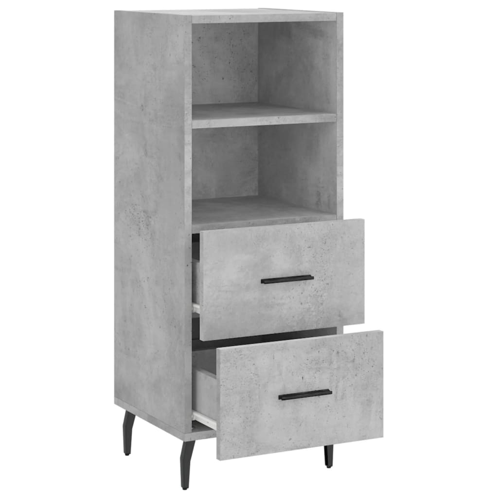 Credenza Grigio cemento 34,5x34x90 cm MDF