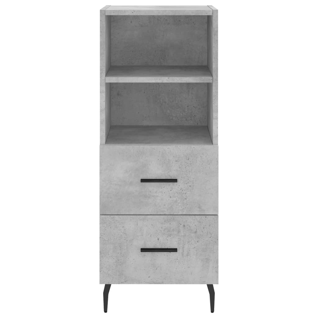 Credenza Grigio cemento 34,5x34x90 cm MDF