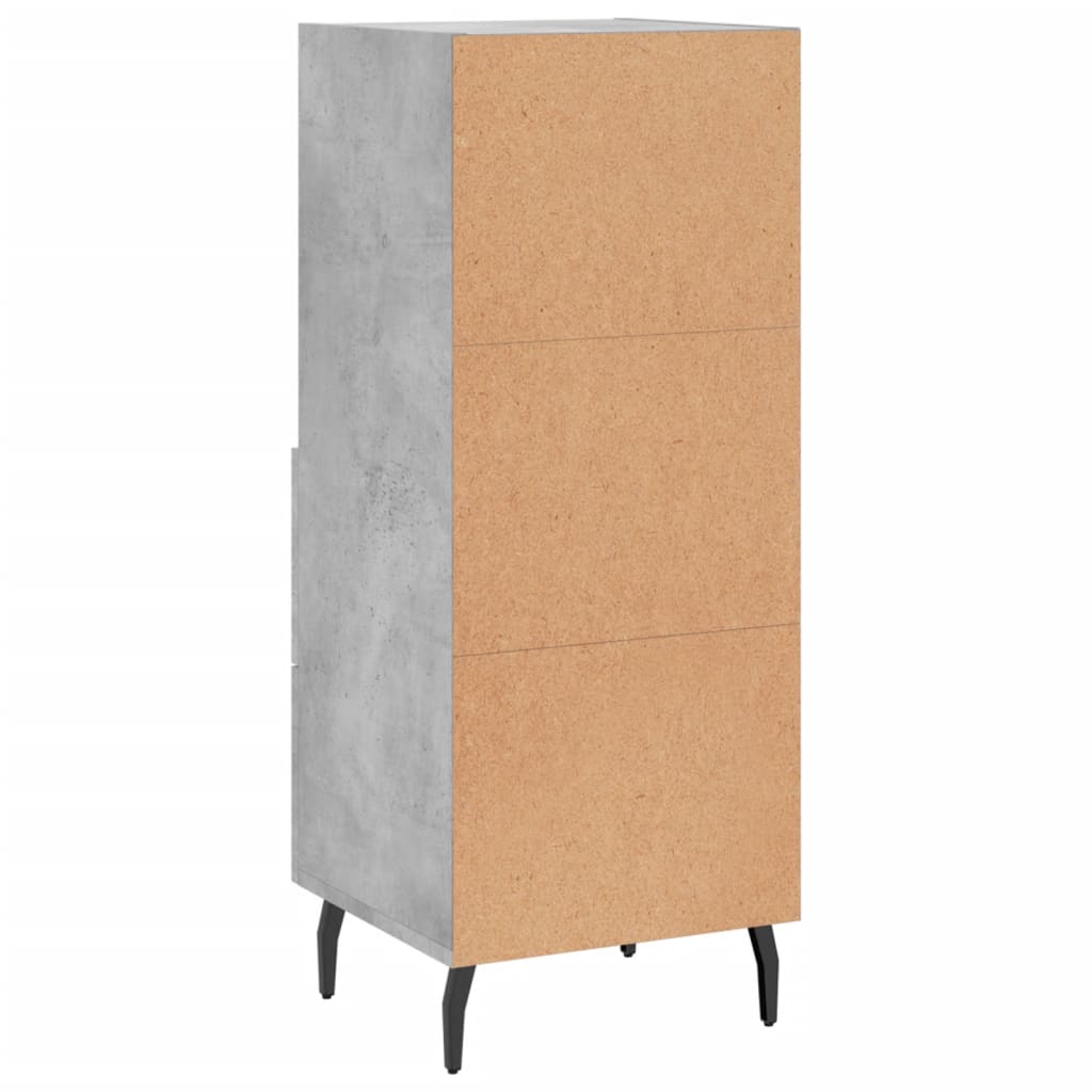 Credenza Grigio cemento 34,5x34x90 cm MDF