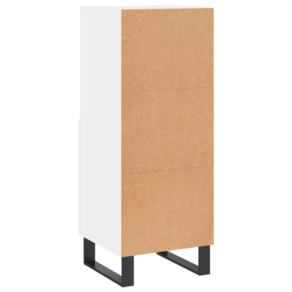 Credenza Bianco lucido 34,5x34x90 cm MDF