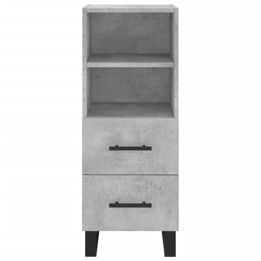 Credenza Grigio cemento 34,5x34x90 cm MDF