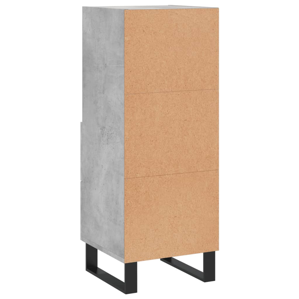 Credenza Grigio cemento 34,5x34x90 cm MDF