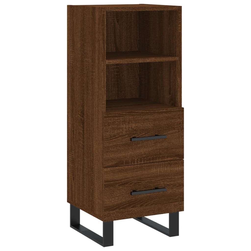 Brown oak buffet 34.5x34x90 cm Engineering wood