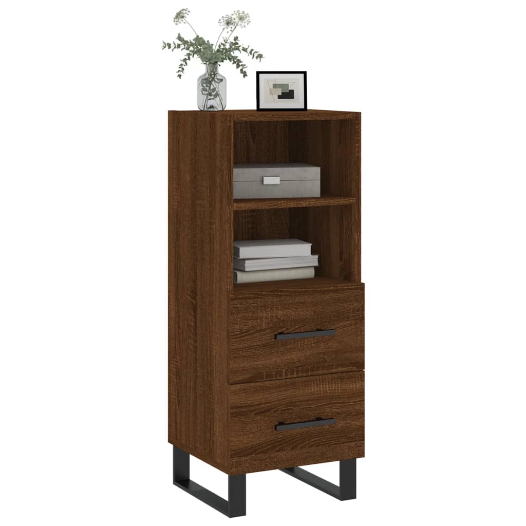 Buffet Chêne marron 34,5x34x90 cm Bois d'ingénierie