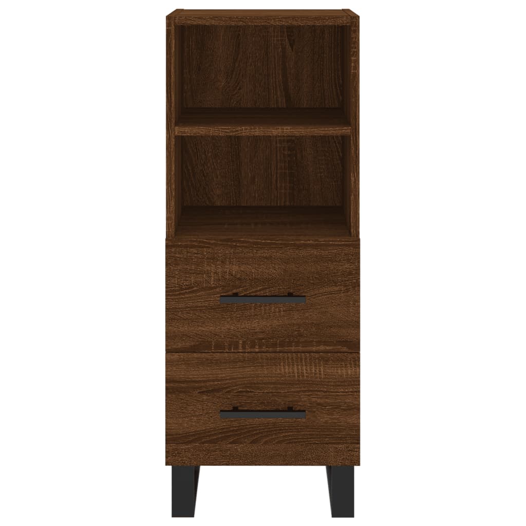 Brown oak buffet 34.5x34x90 cm Engineering wood