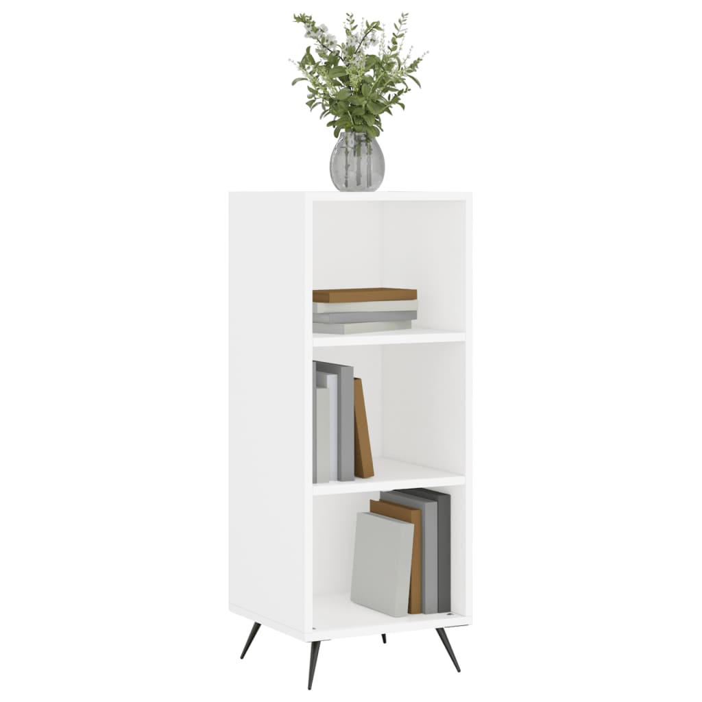 White shelving cabinet 34.5x32.5x90 cm Engineering wood