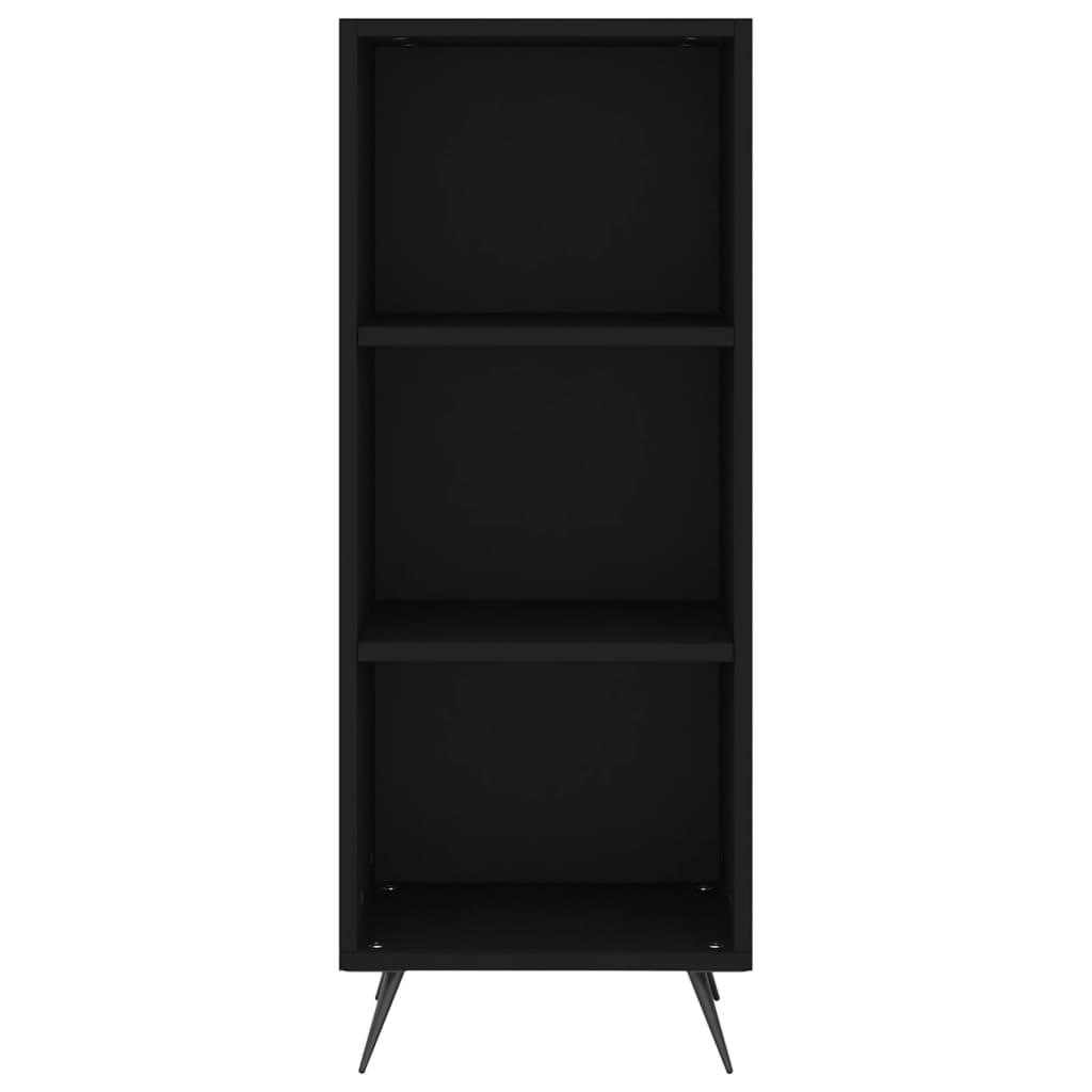 Black shelving cabinet 34.5x32.5x90 cm Engineering wood