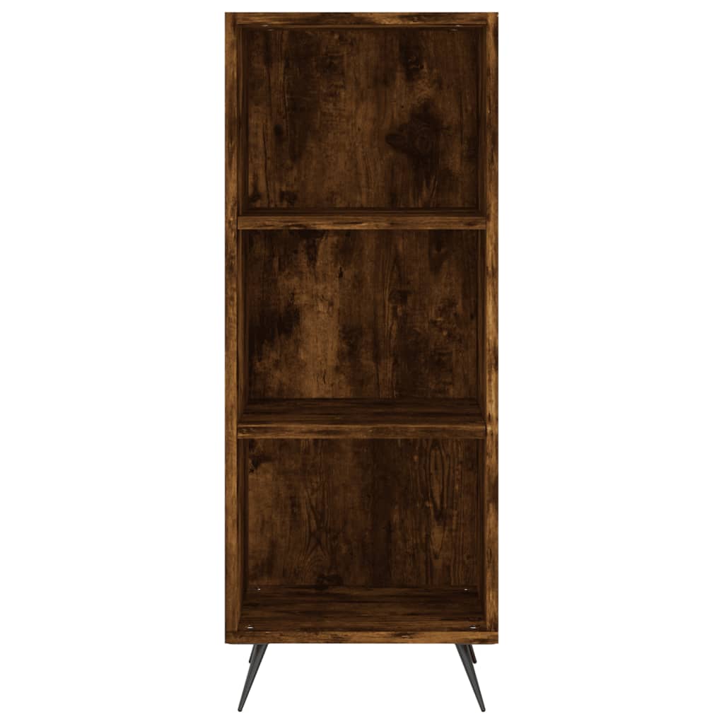 Armoire à étagères chêne fumé 34,5x32,5x90 cm bois d'ingénierie