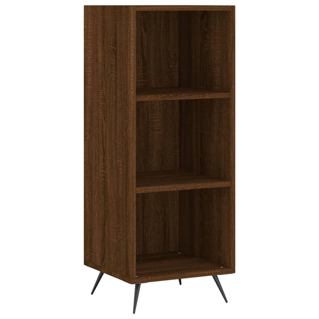 Brown oak shelves 34.5x32.5x90 cm wood engineering