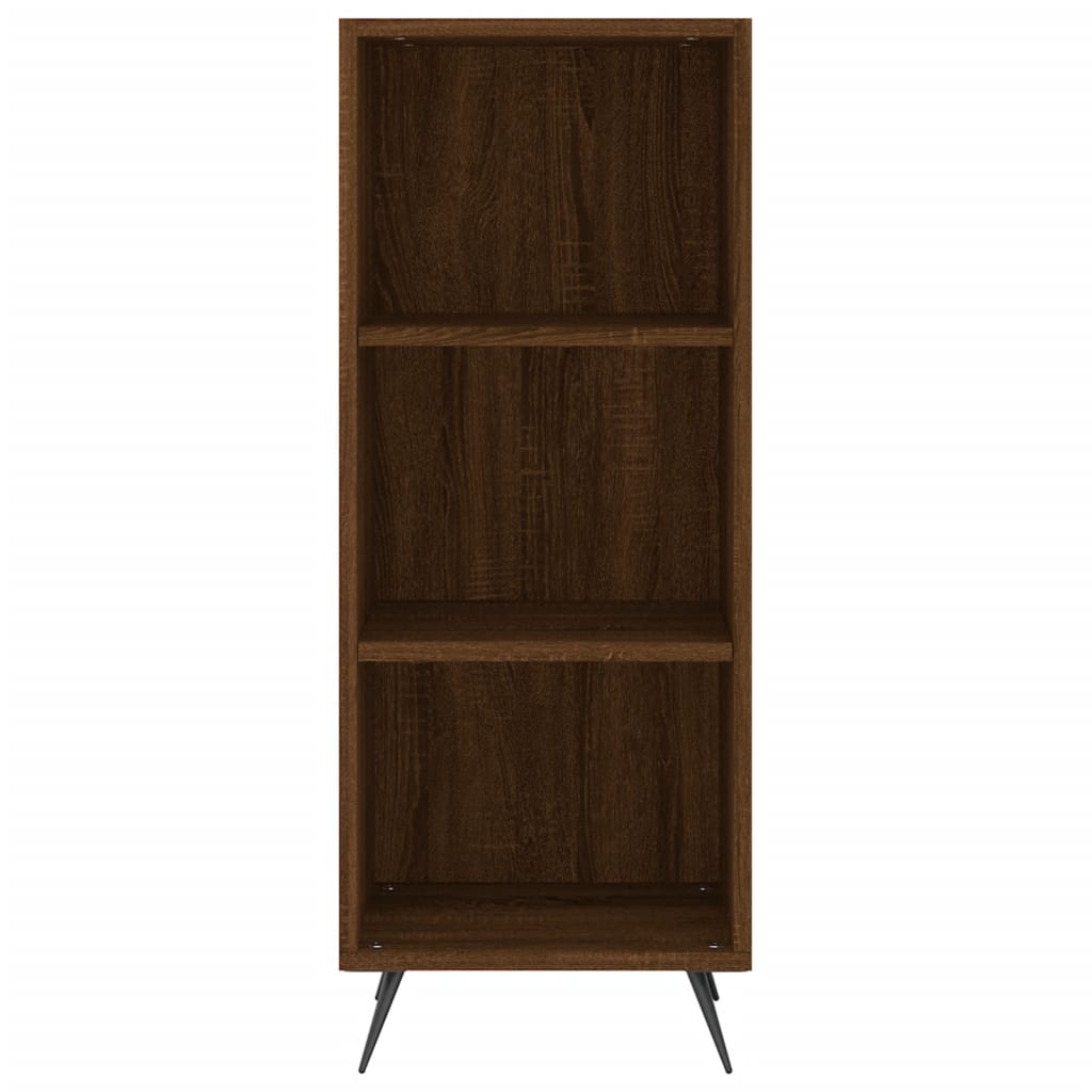 Brown oak shelves 34.5x32.5x90 cm wood engineering