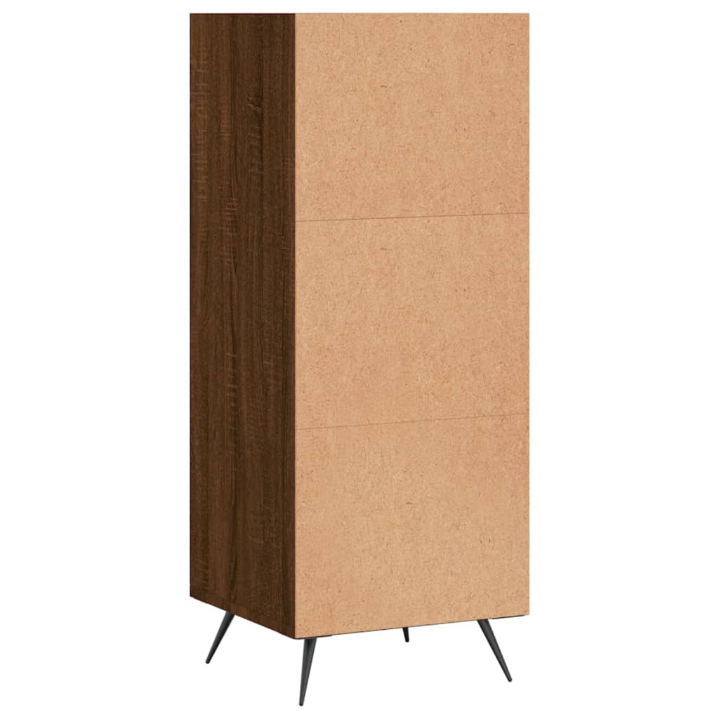 Armoire à étagères chêne marron 34,5x32,5x90 cm bois ingénierie