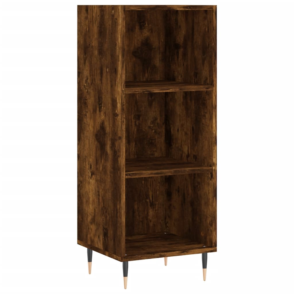 Buffet chêne fumé 34,5x32,5x90 cm bois d'ingénierie