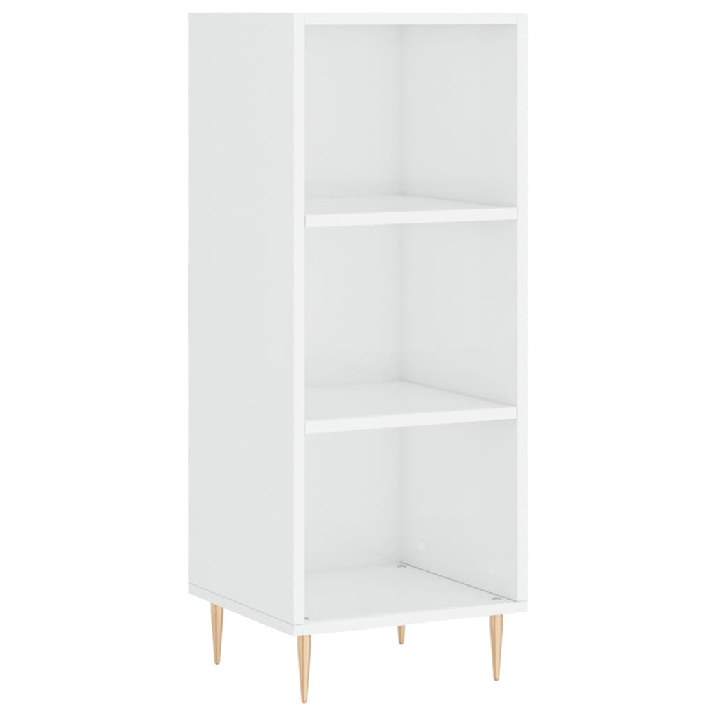 Credenza bianca lucida 34,5x32,5x90 cm in multistrato