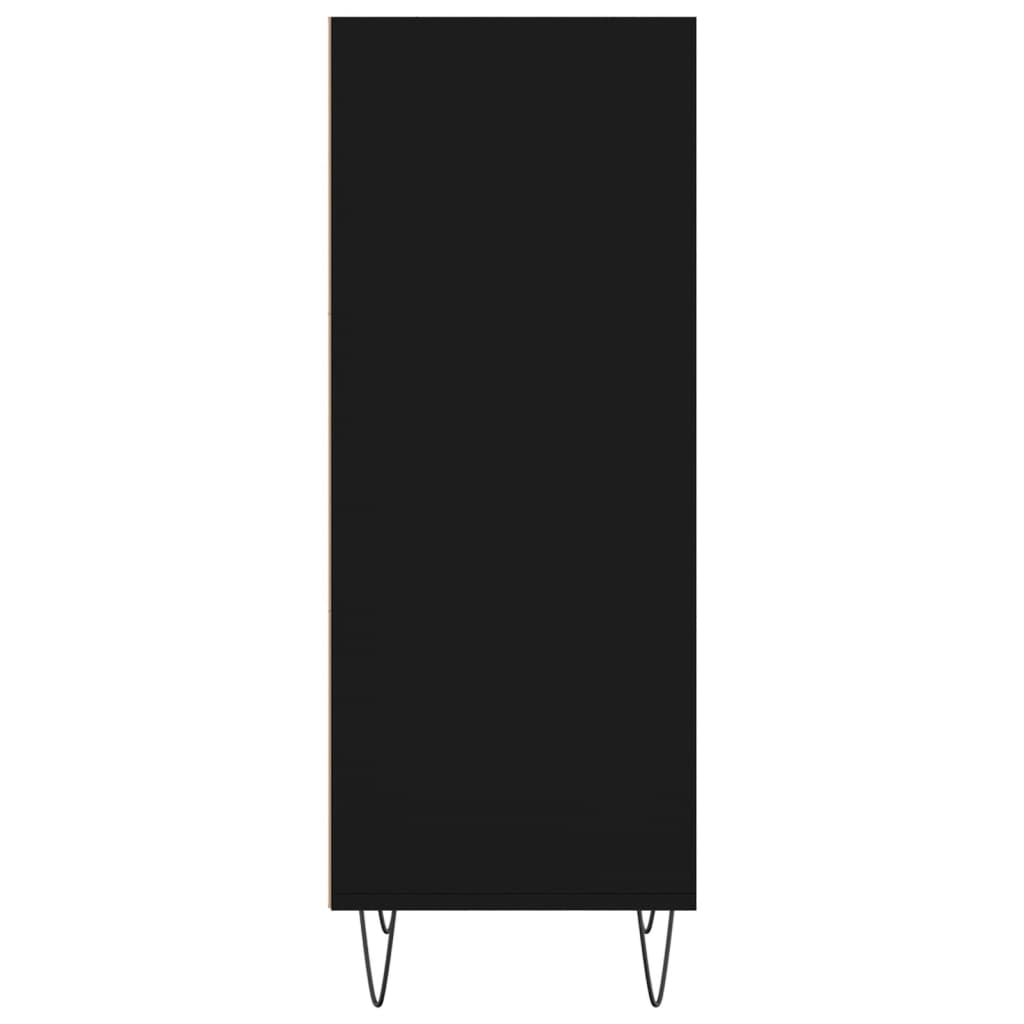 Credenza nera 34,5x32,5x90 cm in derivati ​​del legno