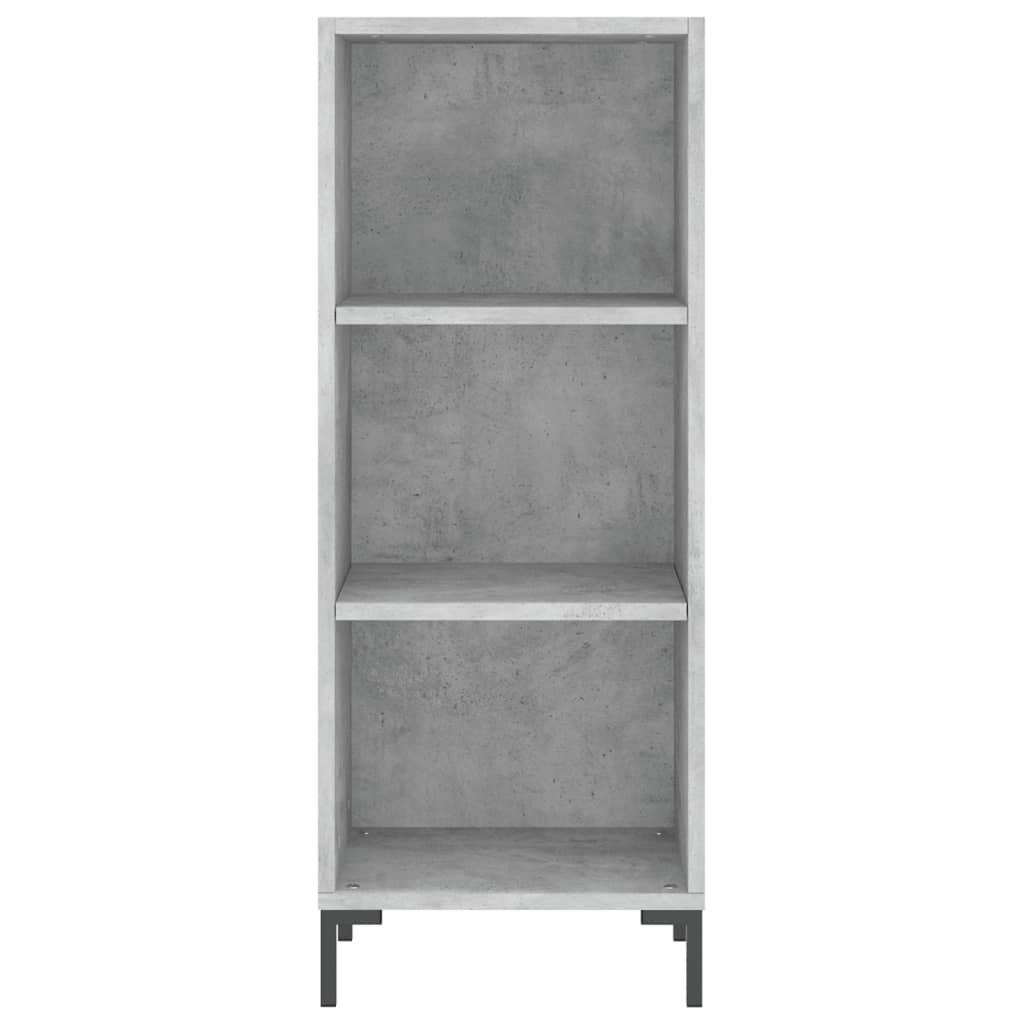 Buffet gris béton 34,5x32,5x90 cm bois d'ingénierie