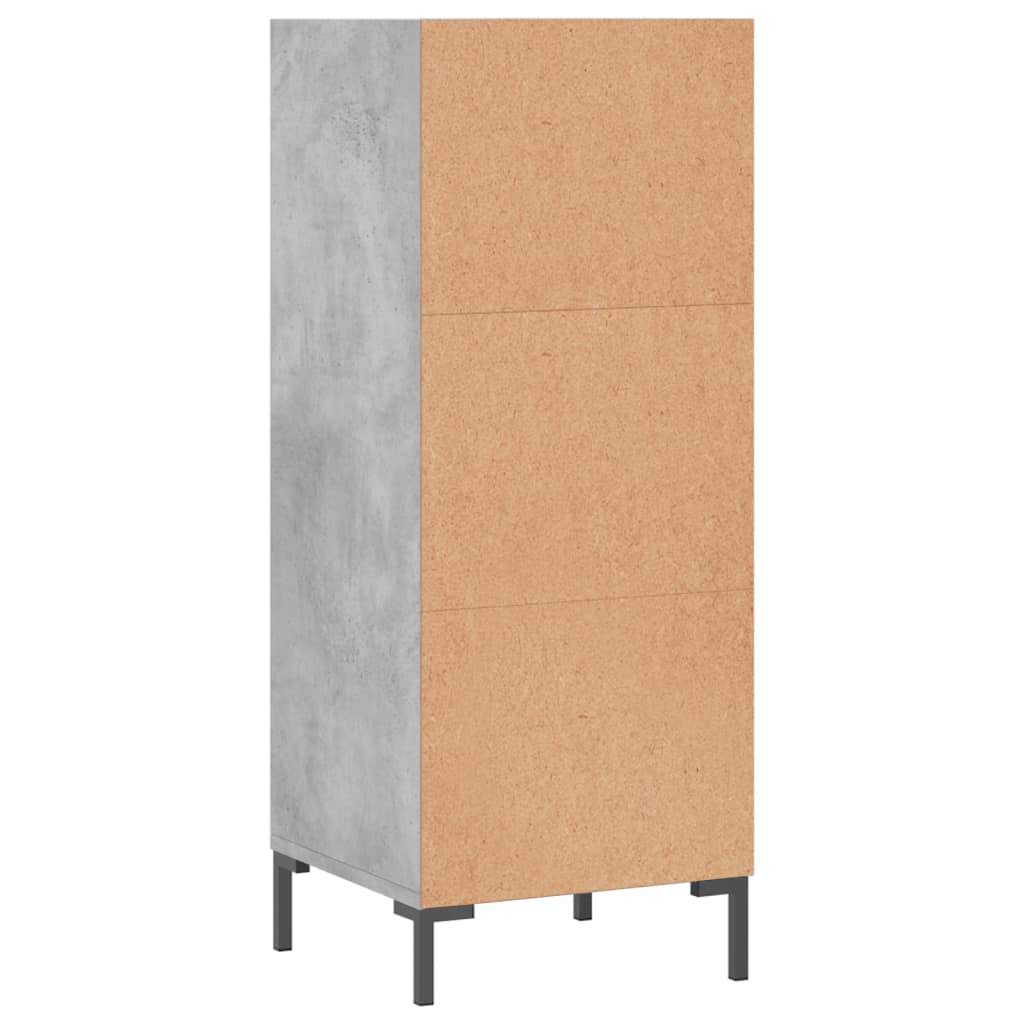 Credenza grigio cemento 34,5x32,5x90 cm in multistrato