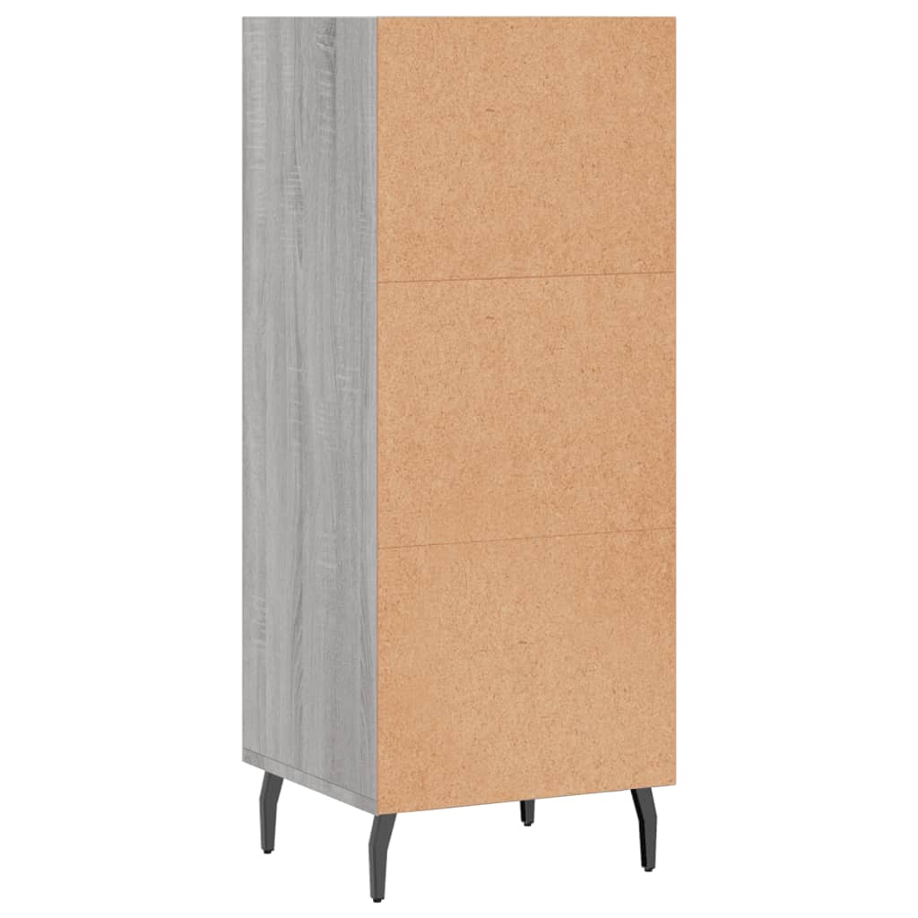 Credenza Sonoma grigia 34,5x32,5x90 cm in derivati ​​del legno