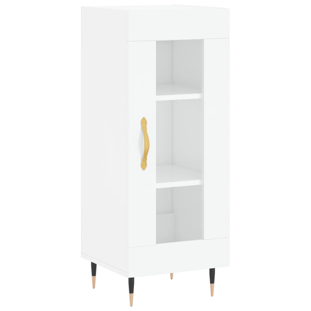 Brilliant white buffet 34.5x34x90 cm Engineering wood