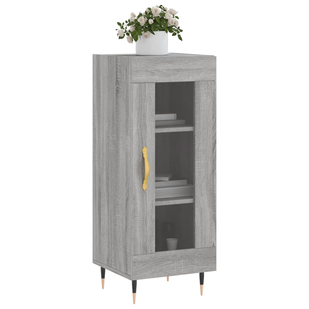 Credenza Sonoma grigia 34,5x34x90 cm MDF