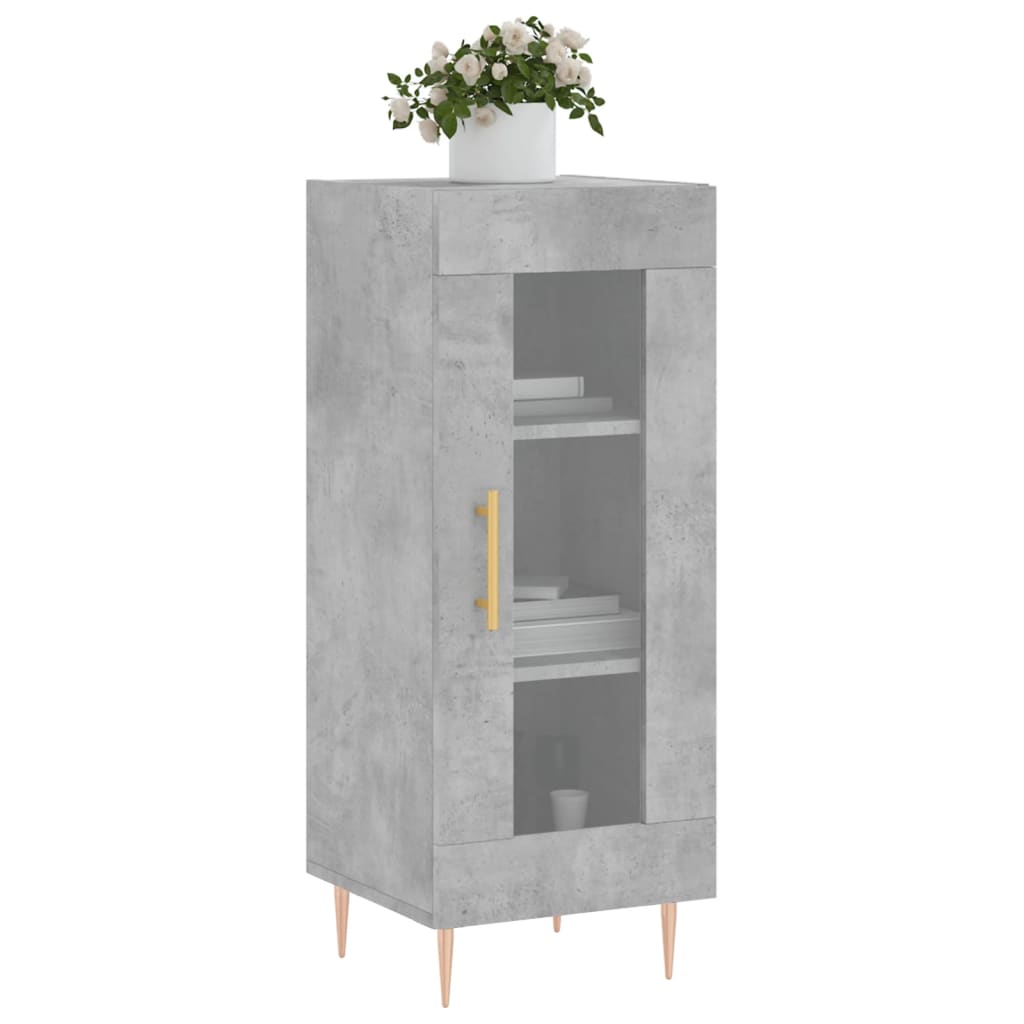 Credenza Grigio cemento 34,5x34x90 cm MDF