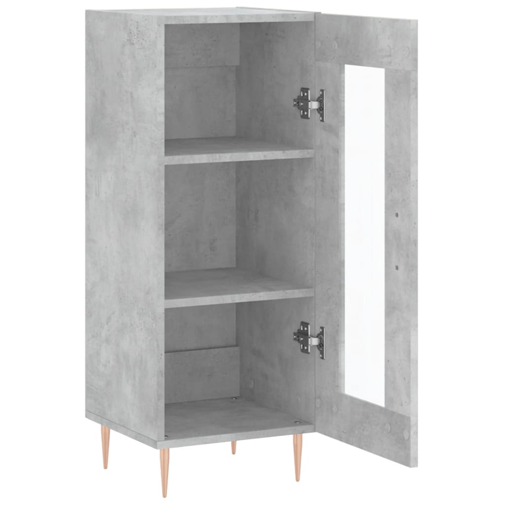 Credenza Grigio cemento 34,5x34x90 cm MDF