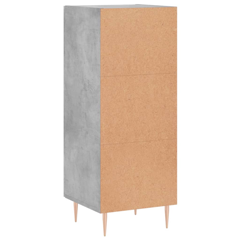 Credenza Grigio cemento 34,5x34x90 cm MDF