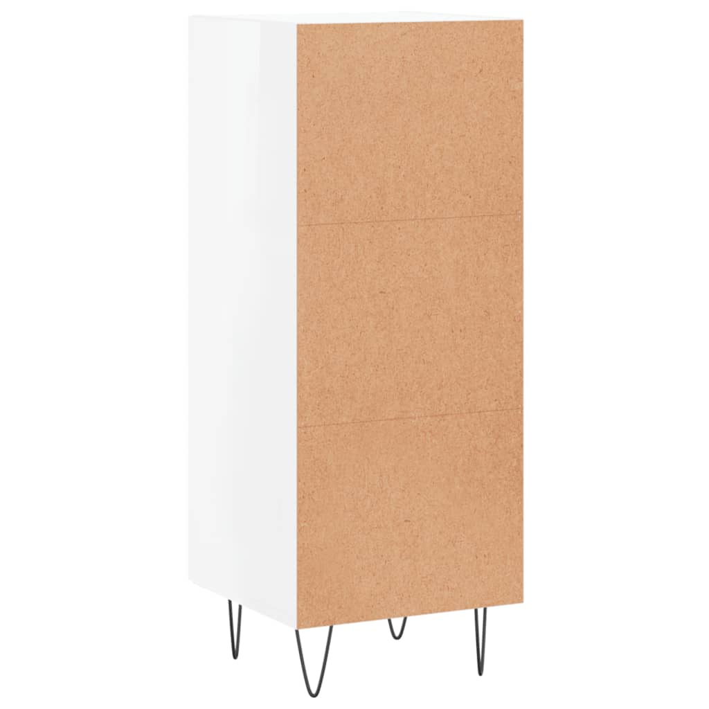 Credenza Bianco lucido 34,5x34x90 cm MDF