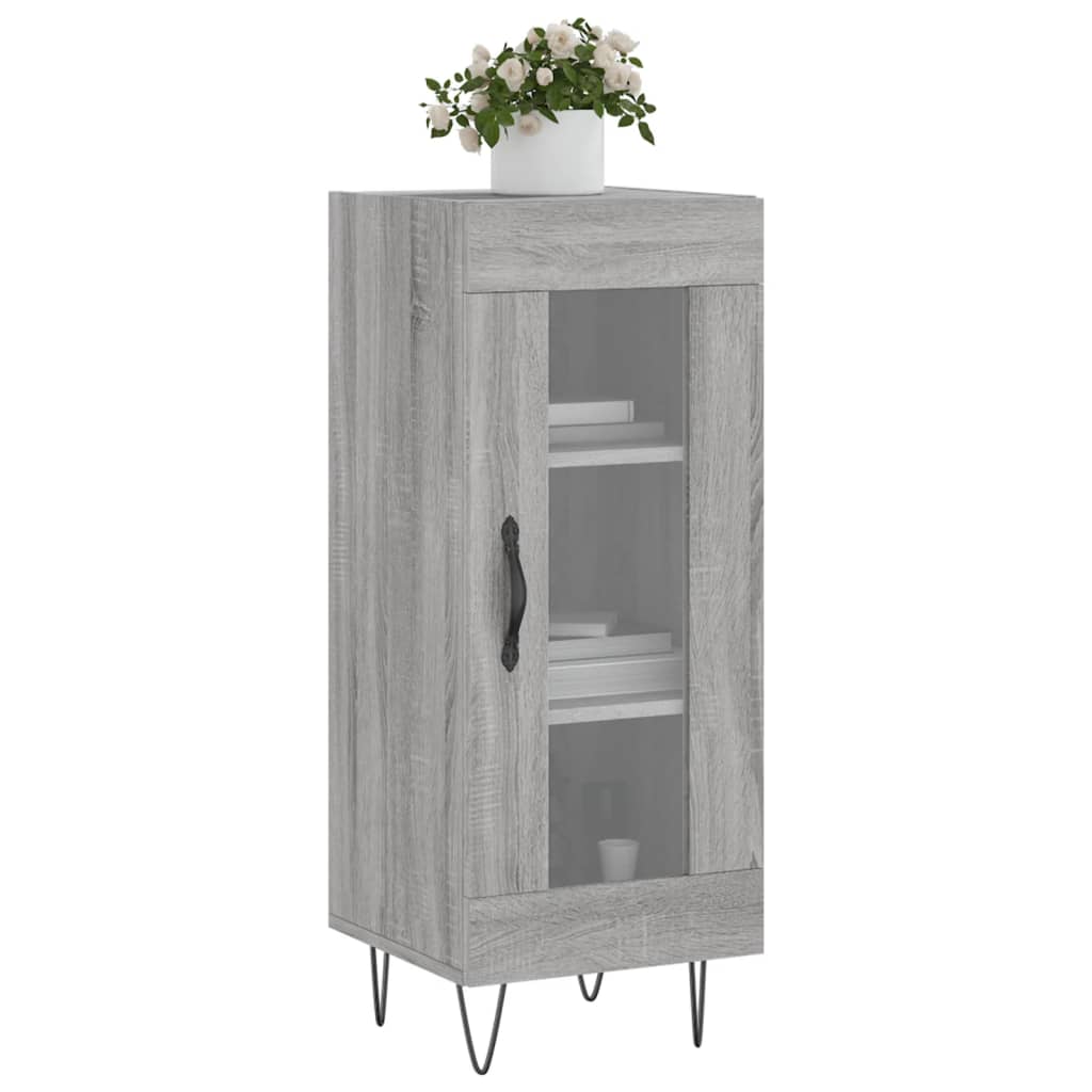 Credenza Sonoma grigia 34,5x34x90 cm MDF