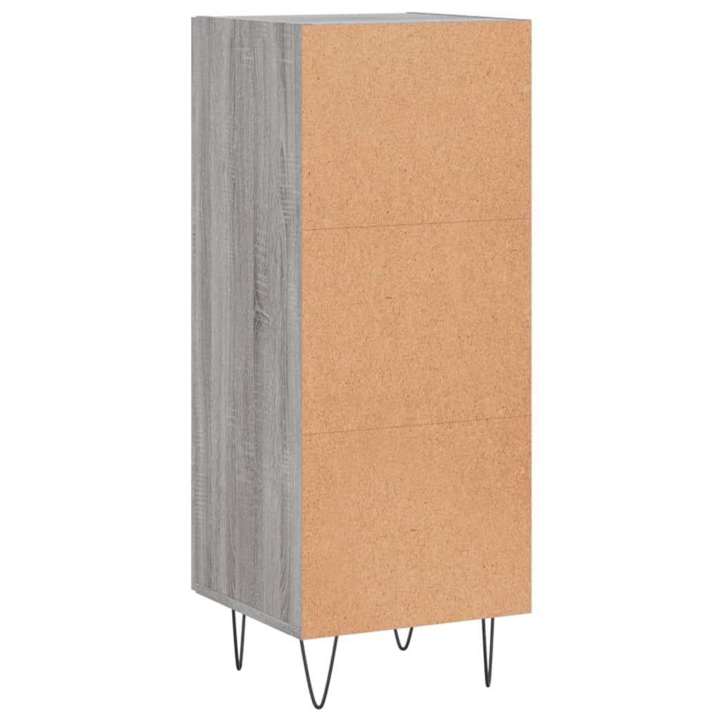 Credenza Sonoma grigia 34,5x34x90 cm MDF