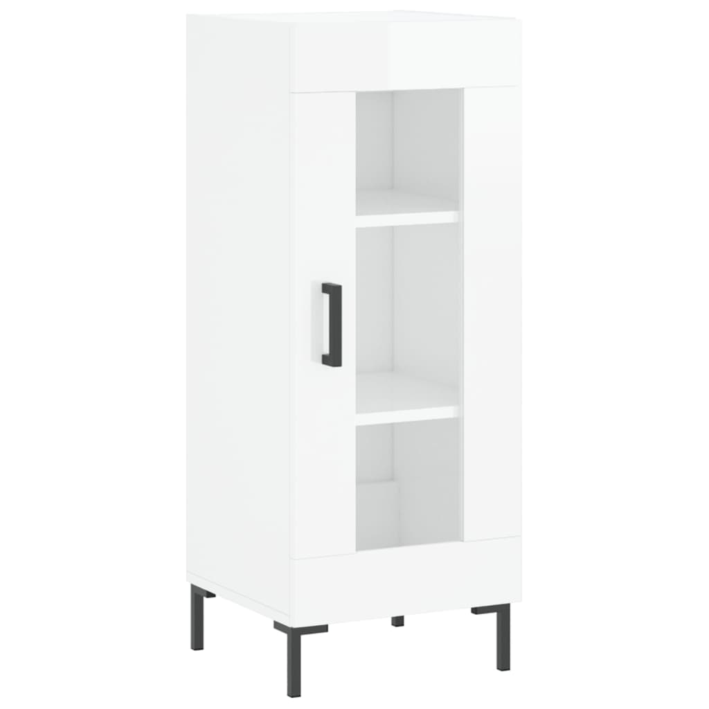 Brilliant white buffet 34.5x34x90 cm Engineering wood