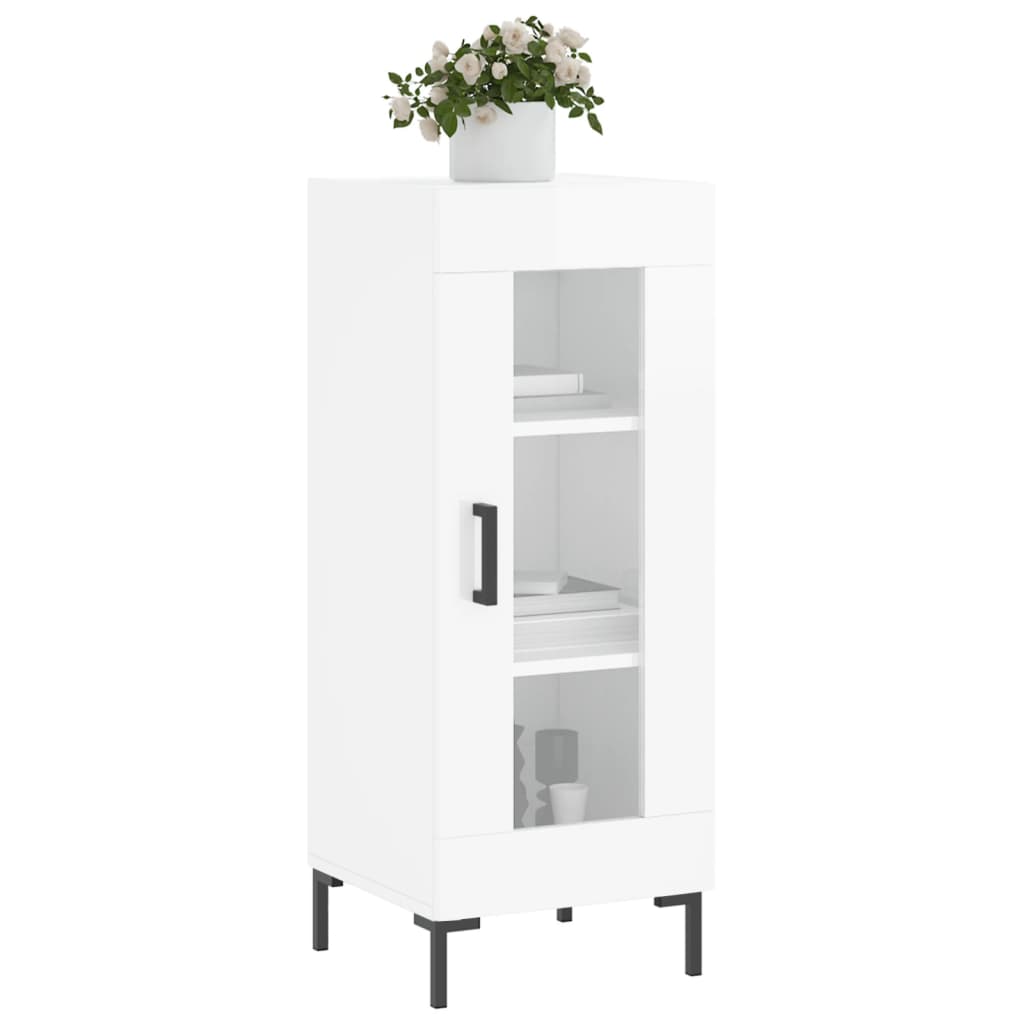 Credenza Bianco lucido 34,5x34x90 cm MDF