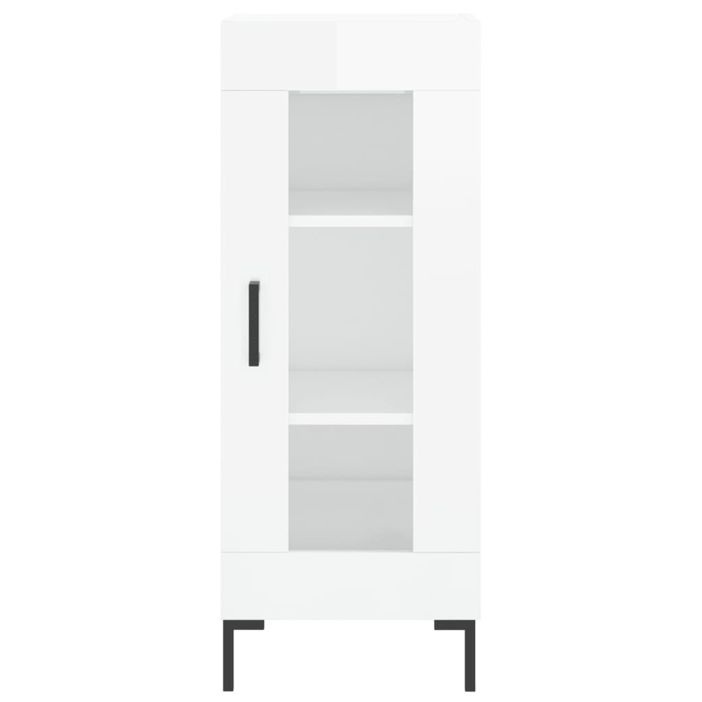 Credenza Bianco lucido 34,5x34x90 cm MDF