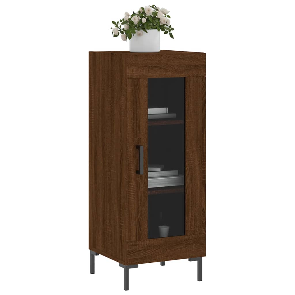 Brown oak buffet 34.5x34x90 cm Engineering wood