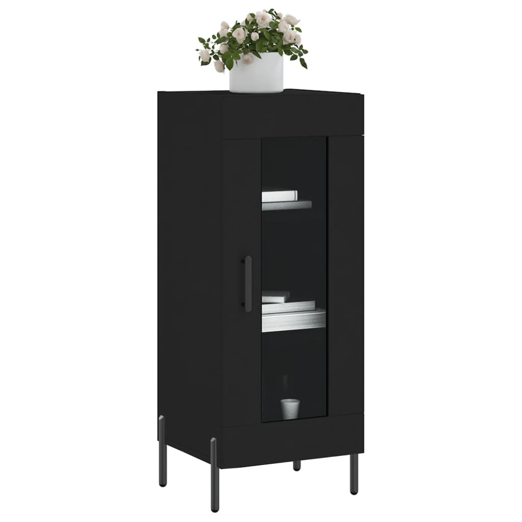 Black buffet 34.5x34x90 cm Engineering wood